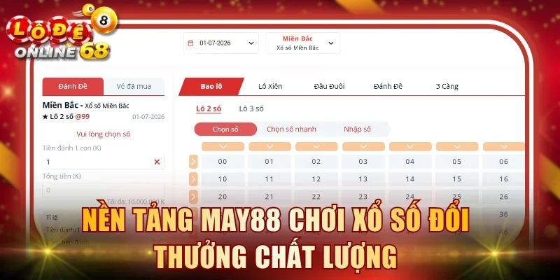 Nền tảng May88 chơi xổ số đổi thưởng chất lượng